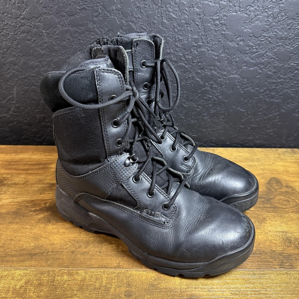 5.11 Tactical ATAC 2.0 12391 Black Leather Nylon Side-Zip Duty Boots Mens 10.5